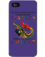 Load image into Gallery viewer, Never Underestimate A 60 Year Old Man Can Play A Guitar Phone case
