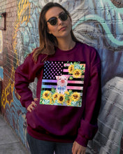 Load image into Gallery viewer, Pig America Flag Sunflower Special Custom Design Sweatshirt
