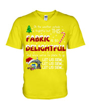 Load image into Gallery viewer, Weather Outside Frightful Sewing Let Us Sew Guys V-Neck
