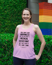 Load image into Gallery viewer, You Can't Buy Happiness But You Can Marry A Medical Assistant Gift For Girls Ladies Flowy Tank
