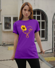 Load image into Gallery viewer, Black Phone Case Sunflower Faith Gift For Christians Guys Tee
