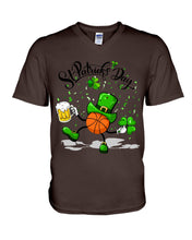 Load image into Gallery viewer, Basketball Saint Patrick's Day Gift For Basketball Lovers Guys V-Neck
