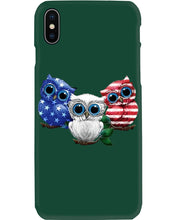 Load image into Gallery viewer, Lovely Phone Case Three Owl With US Flag Gift For Owl Lovers Phone case
