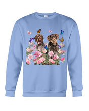 Load image into Gallery viewer, German Wirehaired Pointer With Peonies Gift For Dog Lovers Sweatshirt
