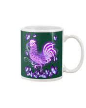 Load image into Gallery viewer, Chicken Purple Butterflies Gift For Chicken Lovers Mug
