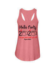 Load image into Gallery viewer, Black Phone Case Hello Forty 2020 The Year When Shit Got Real Trending Ladies Flowy Tank
