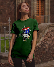 Load image into Gallery viewer, Eagle Giant Scratch USA Flag Gift For Women Guys Tee
