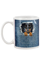 Load image into Gallery viewer, Blue Phone Case With Dachshund Face Gift For Dachshund Lovers Mug
