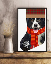 Load image into Gallery viewer, Santa Border Collie In Stock Gift For Dog Lovers Vertical Poster
