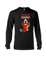 Load image into Gallery viewer, Santa Border Collie In Stock Gift For Dog Lovers Unisex Long Sleeve
