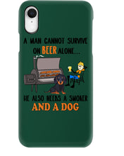 Load image into Gallery viewer, A Man Loves Beer And Dachshund Gift For Dog Lovers Phone case

