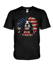 Load image into Gallery viewer, English Cocker Spaniel US Sunflower Gift For Dog Lovers Guys V-Neck
