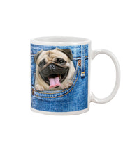 Load image into Gallery viewer, baby Pug In Denim Pocket Gift For Dog Lovers Mug
