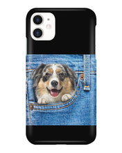 Load image into Gallery viewer, Australian Shepherd In Denim Pocket Gift For Dog Lovers Phone case
