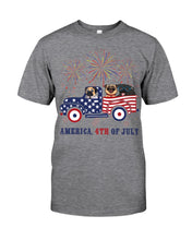 Load image into Gallery viewer, America 4th Of July Truck Pug Gift For Dog Lovers Guys Tee
