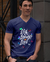 Load image into Gallery viewer, Butterfly Live Laugh Love Gift For Lover Guys V-Neck

