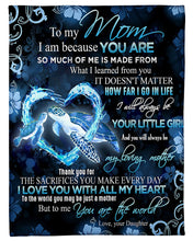 Load image into Gallery viewer, Daughter Gift For Mom I Love You With All My Heart Fleece Blanket
