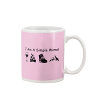 Load image into Gallery viewer, Simple Woman Loves Wine Camping Shoes And Climbing Mug
