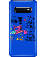 Load image into Gallery viewer, She Works Willingly With Her Hands Gift For Sew Lovers Phone case
