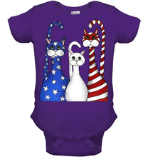 Load image into Gallery viewer, Cat Happy America  Independence's Day Special Custom Design Baby Onesie
