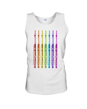 Load image into Gallery viewer, Seven Flute Rainbow Design Gift For Flute Lovers Unisex Tank Top
