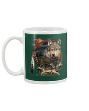 Load image into Gallery viewer, Native Wolf Gift For Wolf Lovers Mug
