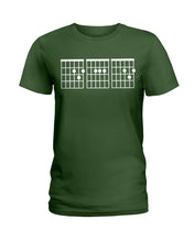 Load image into Gallery viewer, Vintage Funny Guitar Chords Custom Gift For Guitar Lovers Ladies Tee
