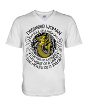 Load image into Gallery viewer, December Woman The Soul Of A Mermaid Birthday Meaningful Gift For Women Guys V-Neck
