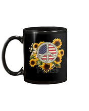 Load image into Gallery viewer, Peace Sign Sunflower Birthday Gift For Girls Mug
