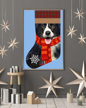 Load image into Gallery viewer, Santa Border Collie In Stock Gift For Dog Lovers Vertical Poster
