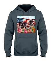 Load image into Gallery viewer, American Flag Sky Flower German Shepherd Gift For Dog Lovers Hoodie
