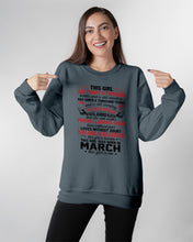 Load image into Gallery viewer, This Girl Has Fought A Thousand This Girl Was Born In March Sweatshirt
