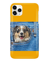 Load image into Gallery viewer, Australian Shepherd In Denim Pocket Gift For Dog Lovers Phone case
