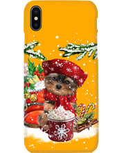 Load image into Gallery viewer, Yorkshire Terrier Loves Drinking Hot Latte Gift For Dog Lovers Phone case
