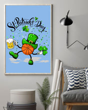 Load image into Gallery viewer, Basketball Saint Patrick's Day Gift For Basketball Lovers Vertical Poster
