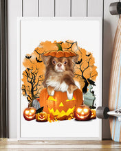 Load image into Gallery viewer, Chihuahua Book Pumpkin Halloween Gift For Dog Lovers Vertical Poster
