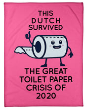 Load image into Gallery viewer, Dutch Survived The Great Toilet Paper Crisis Of 2020 For Personalized Nation Gift Fleece Blanket
