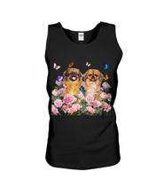 Load image into Gallery viewer, Pekingese With Peonies Gift For Dog Lovers Unisex Tank Top
