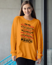 Load image into Gallery viewer, This Girl Has Fought A Thousand This Girl Was Born In March Unisex Long Sleeve
