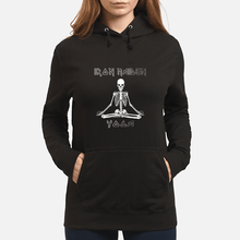 Load image into Gallery viewer, Yoga Iron Skeleton Dark Blue Background Gift For Men Hoodie
