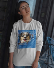 Load image into Gallery viewer, Australian Shepherd In Denim Pocket Gift For Dog Lovers Unisex Long Sleeve
