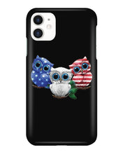 Load image into Gallery viewer, Lovely Phone Case Three Owl With US Flag Gift For Owl Lovers Phone case
