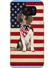 Load image into Gallery viewer, Lovely Phone Case With US Flag Gift For Spaniel Lovers Phone case
