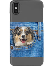 Load image into Gallery viewer, Australian Shepherd In Denim Pocket Gift For Dog Lovers Phone case
