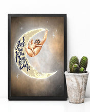 Load image into Gallery viewer, I Love You To The Moon And Back Gift For Animal Lovers Vertical Poster
