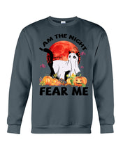 Load image into Gallery viewer, I Am The Night Fear Me Ghost Cat Gift For Cat Lovers Sweatshirt
