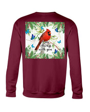 Load image into Gallery viewer, Scarlet Macaw With Butterflies I Am Always With You Gift For Lover Sweatshirt
