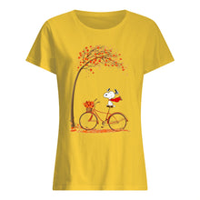 Load image into Gallery viewer, Snoopy Cartoon Movie Autumn Is Coming Gift For Fans Ladies Tee
