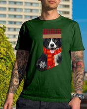 Load image into Gallery viewer, Santa Border Collie In Stock Gift For Dog Lovers Guys Tee
