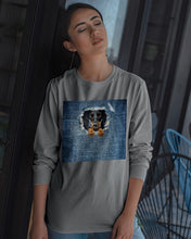 Load image into Gallery viewer, Blue Phone Case With Dachshund Face Gift For Dachshund Lovers Unisex Long Sleeve
